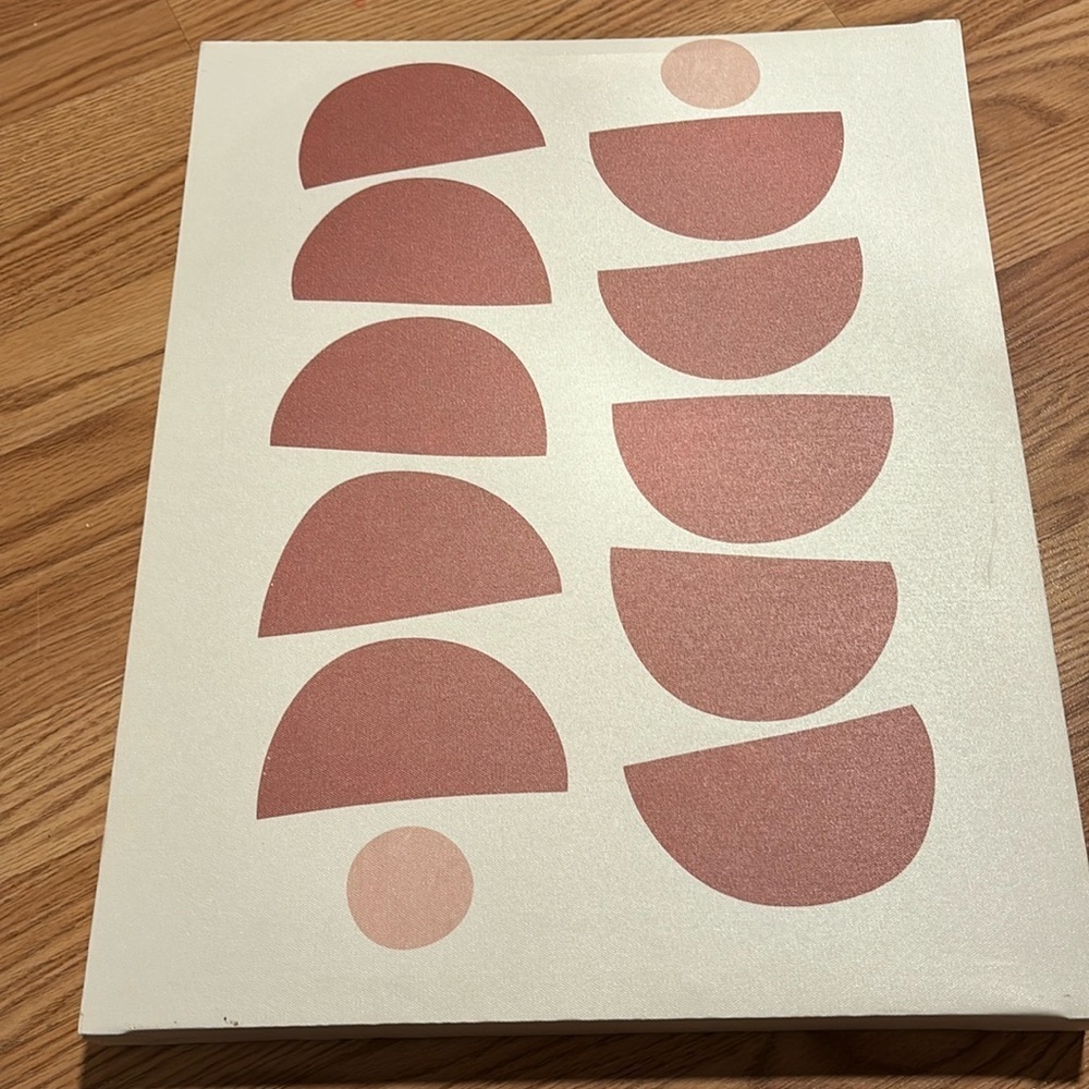 Cool wall decor canvas style- white and pink